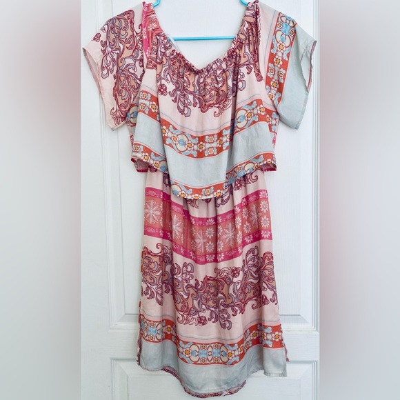 Vtg Amanda Uprichard Flirty Flowing On/Off Shoulder Flounced Bodice Mini Dress - Picture 3 of 3